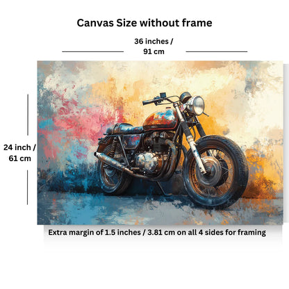 bike wall art painting