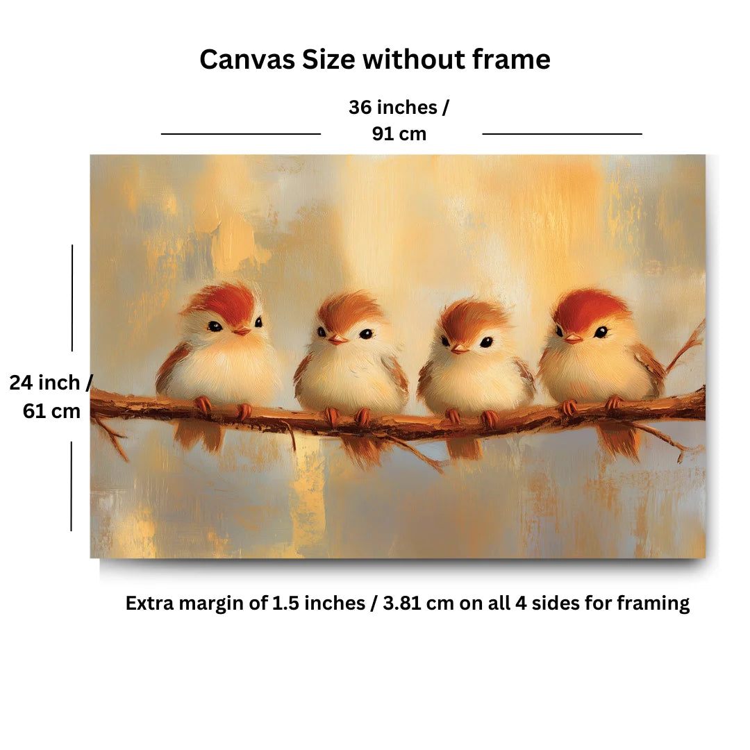 bird painting for living room