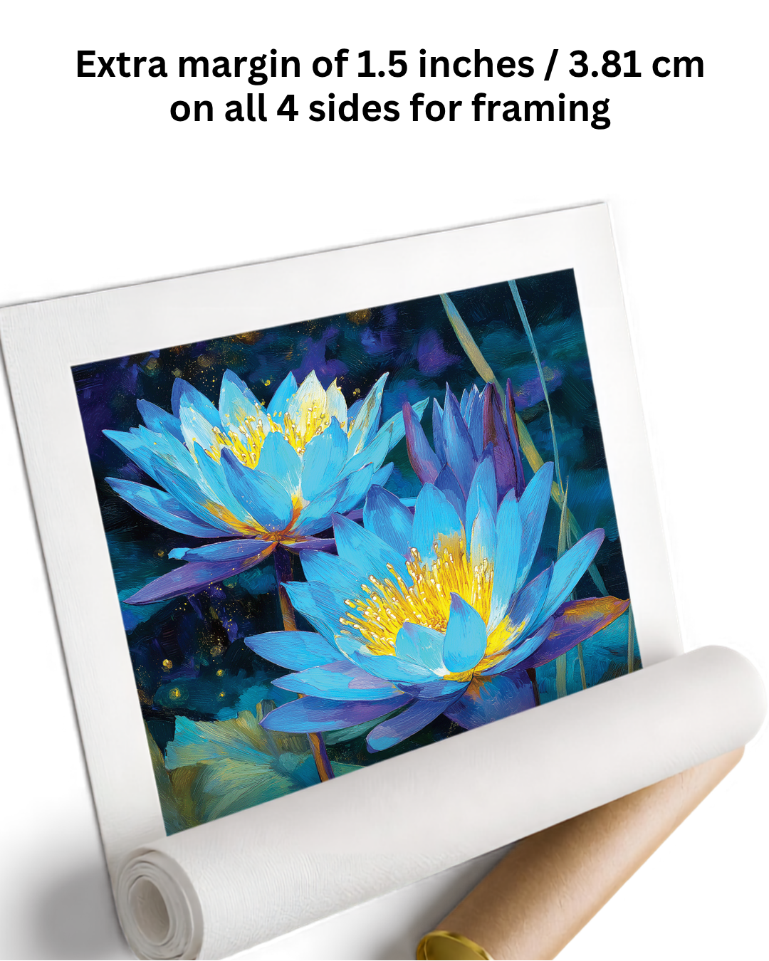 Blue Lotus Painting for wall