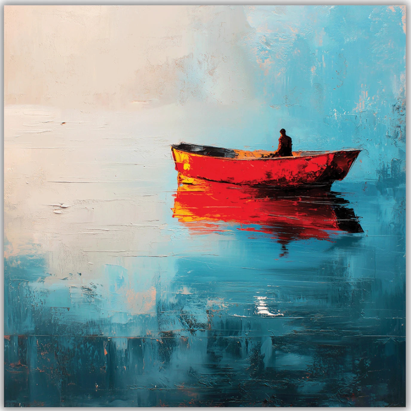 boat painting for home