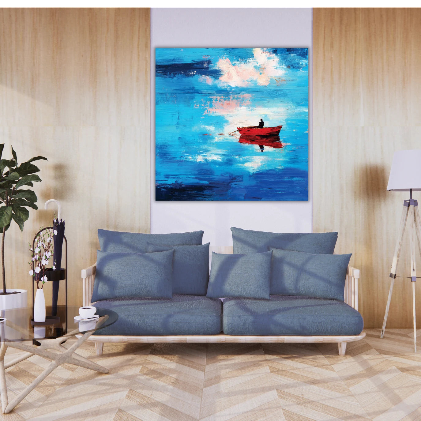 boat painitng for home decor