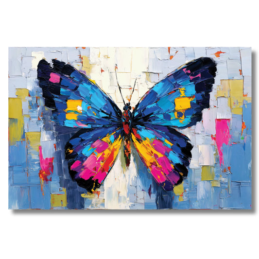 Colorful butterfly painting on a abstract background