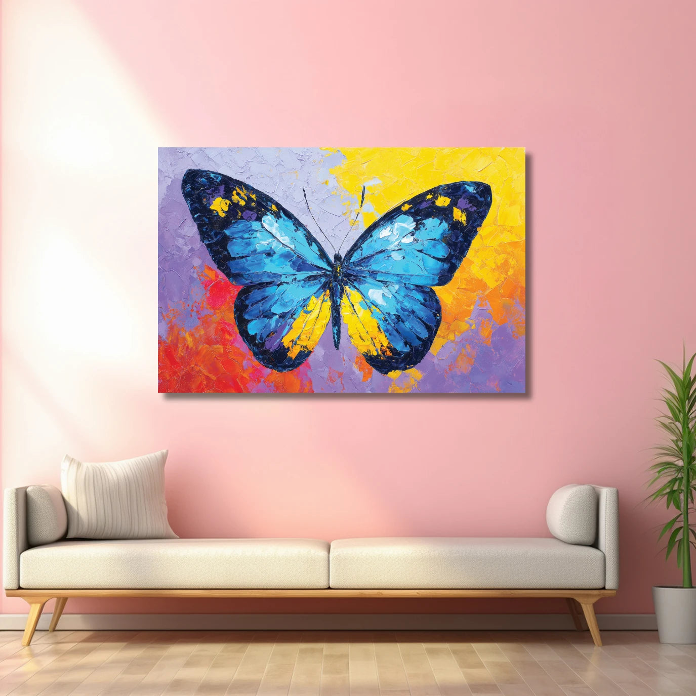 butterfly painting for wall decor