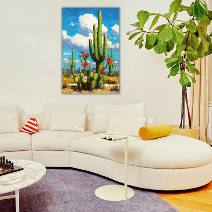cactus painting for wall