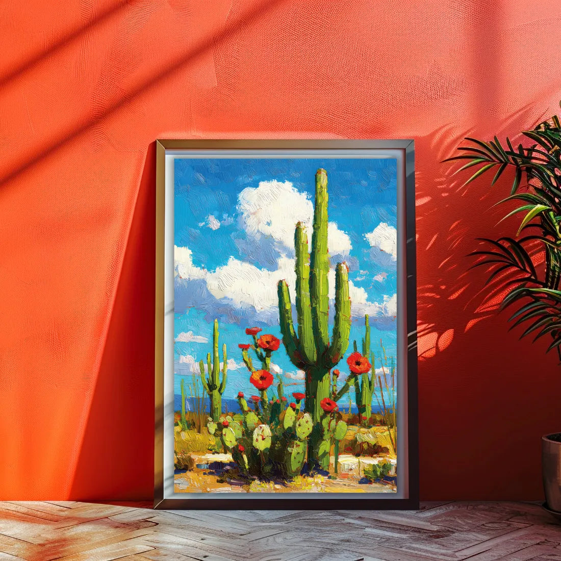 cactus painting on canvas