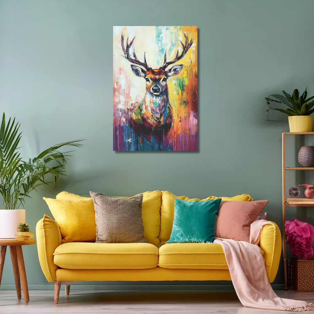 canvas deer painting