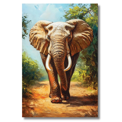 canvas elephant wall painting