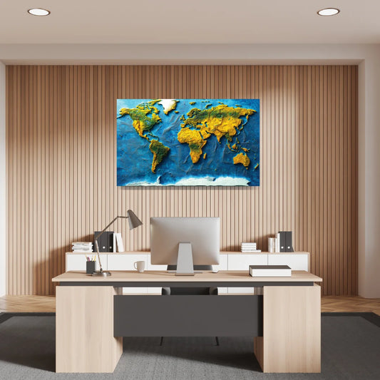 world map painting