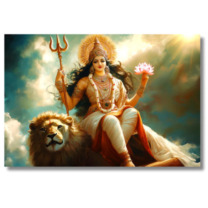 canvas durga painting