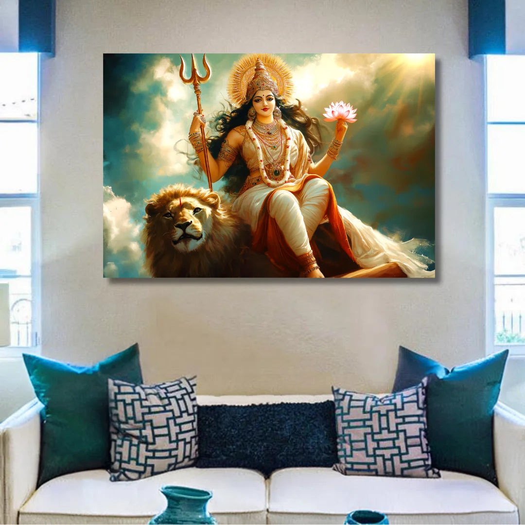 canvas durga painting