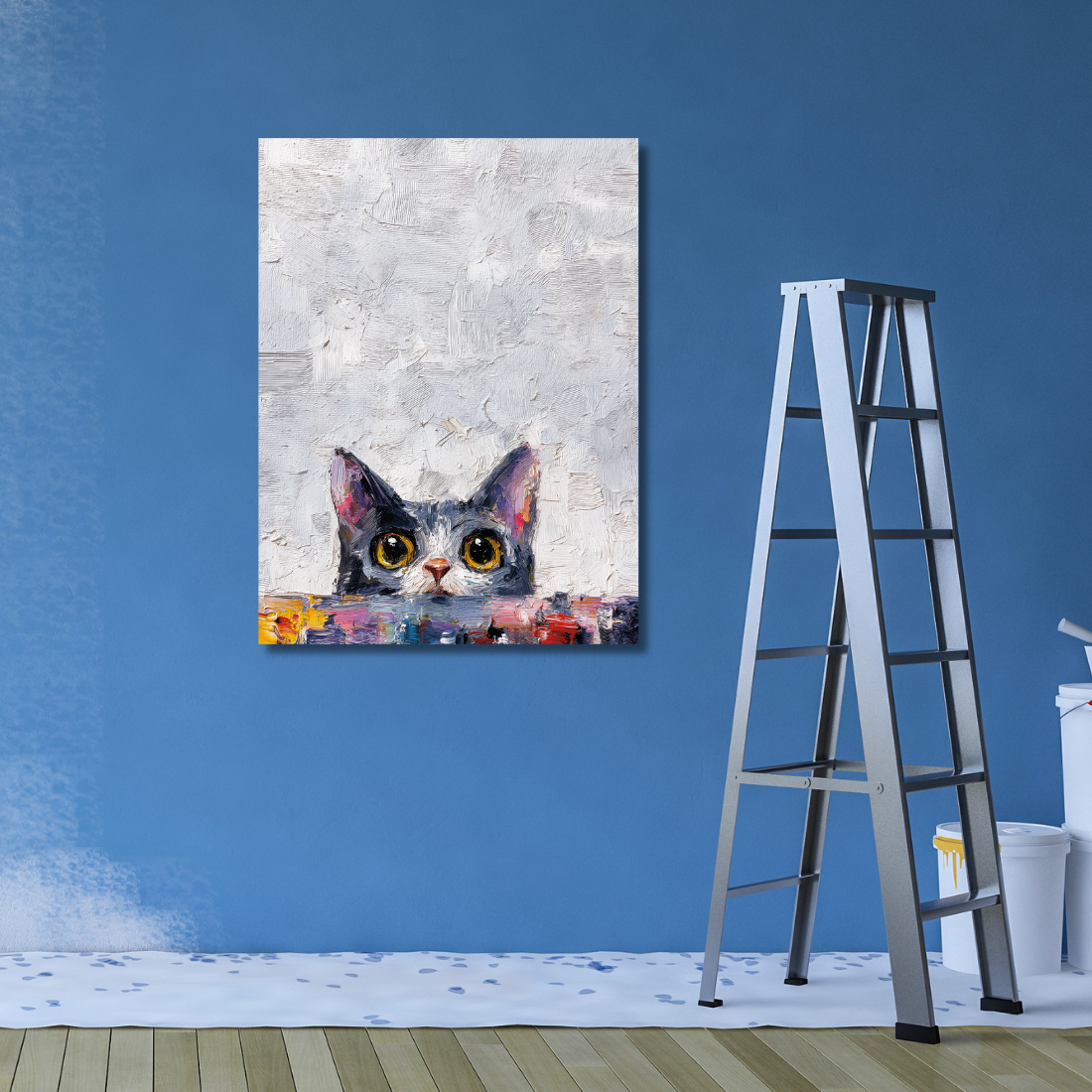 cat painting for kids room