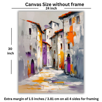 Abstract street scene painting 