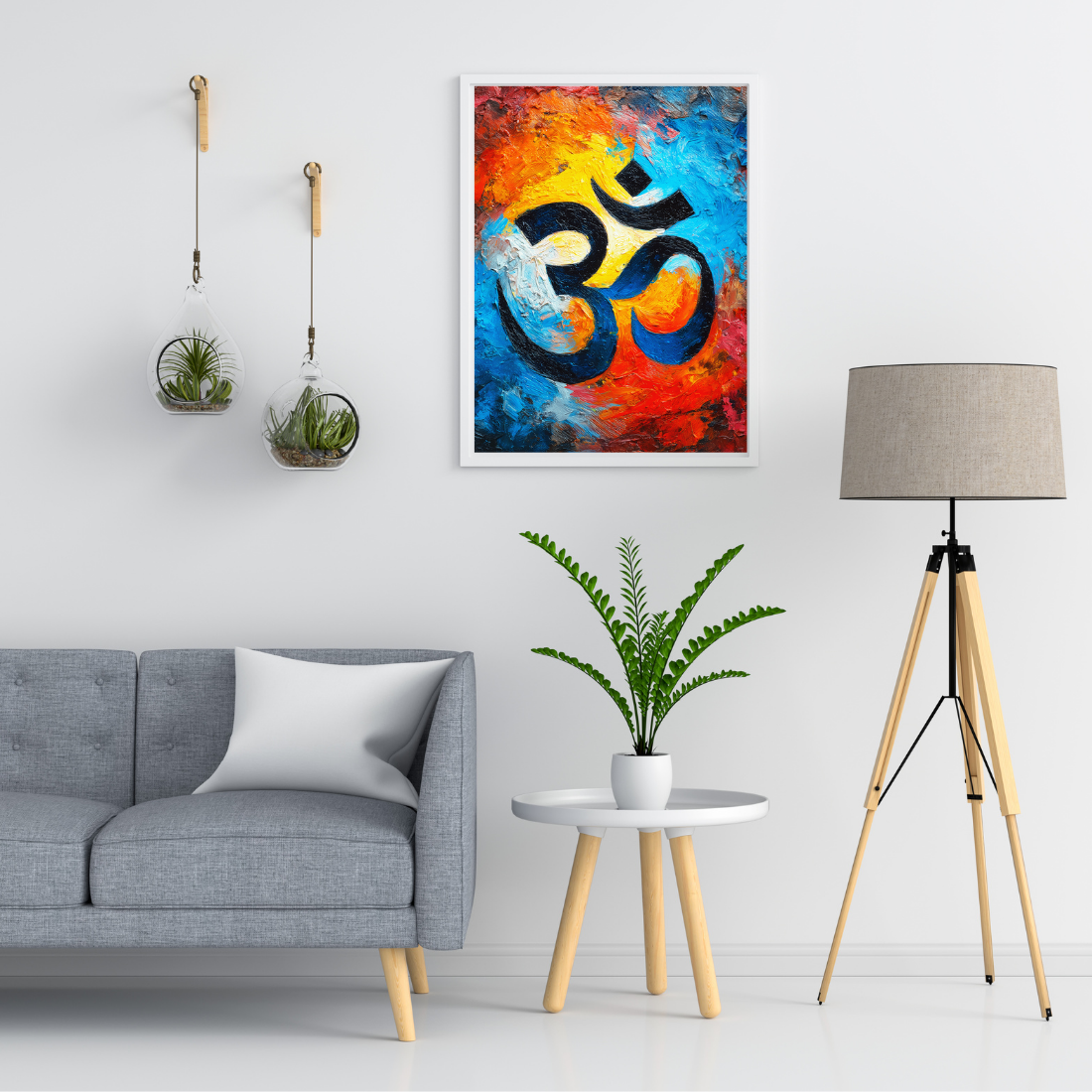 colorful Om painting for wall 