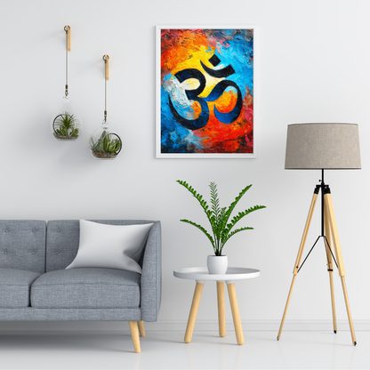 colorful Om painting for wall 