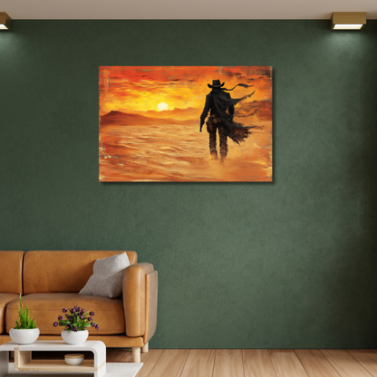 cowboy wall painting