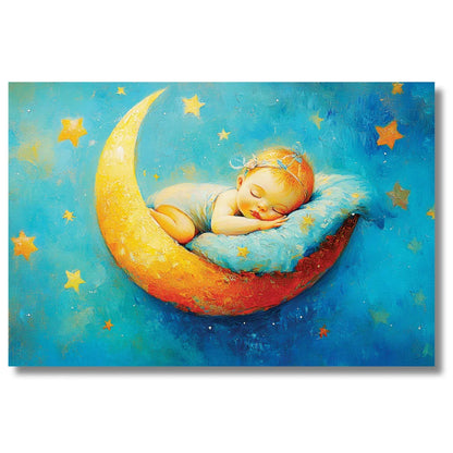 Canvas Cute Baby Painting for Bedroom and Wall Art Decoration