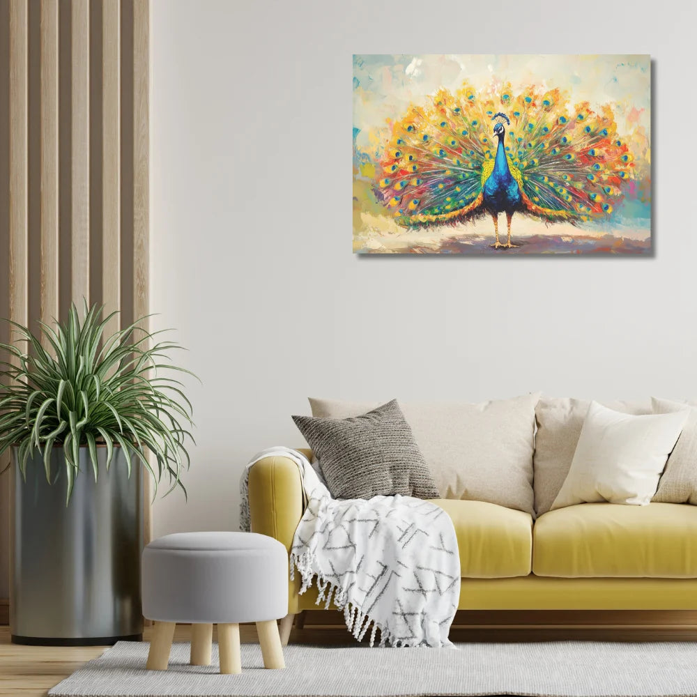 dancing peacock painting