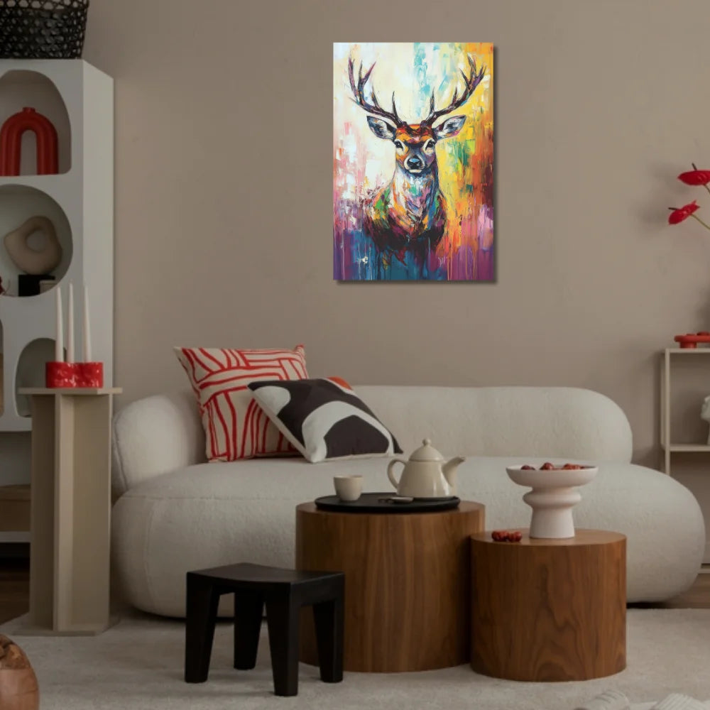 deer canvas art painting