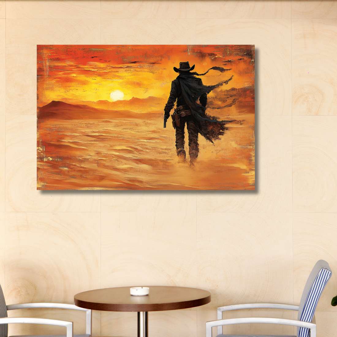 desert painting cowboy