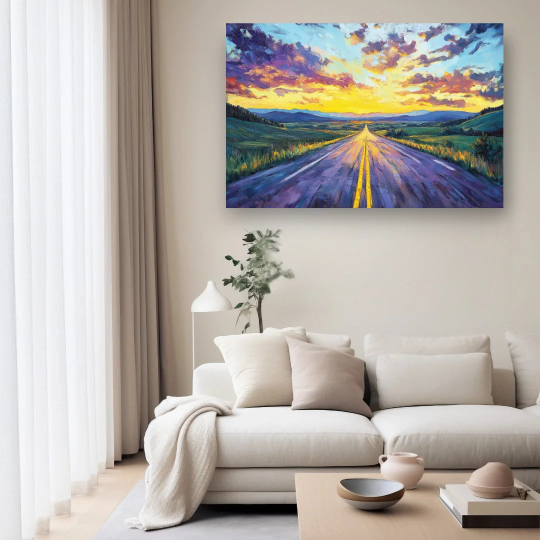 endless road big wall painting