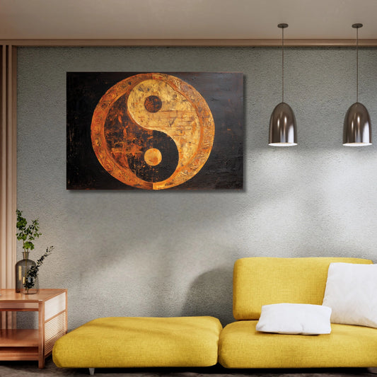 yin and yang painting for wall