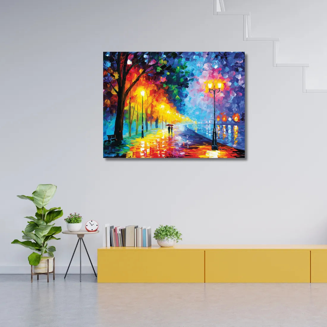 framed romantic couple painting