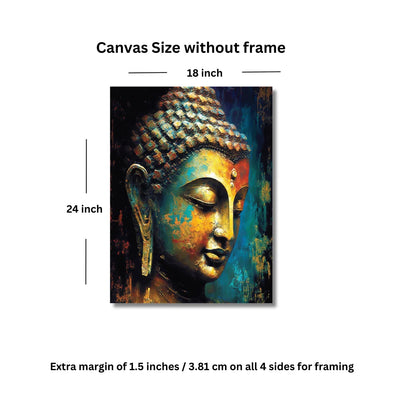 gautam buddha portrait painting