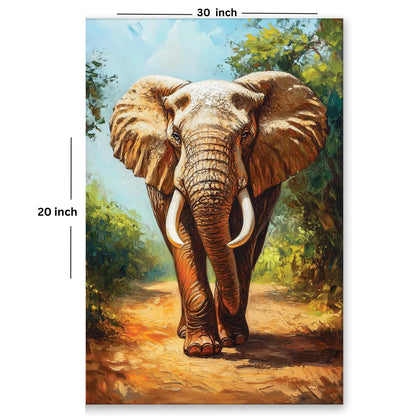 Canvas Elephant Wall Painting for Living Room and Wall Art Decoration Best for Vastu Shastra