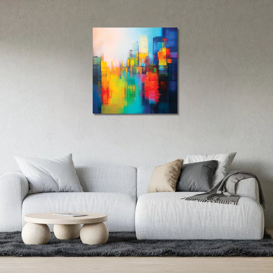 canvas High rise building painting 