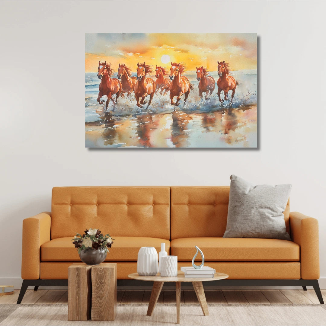 horse scenery painting