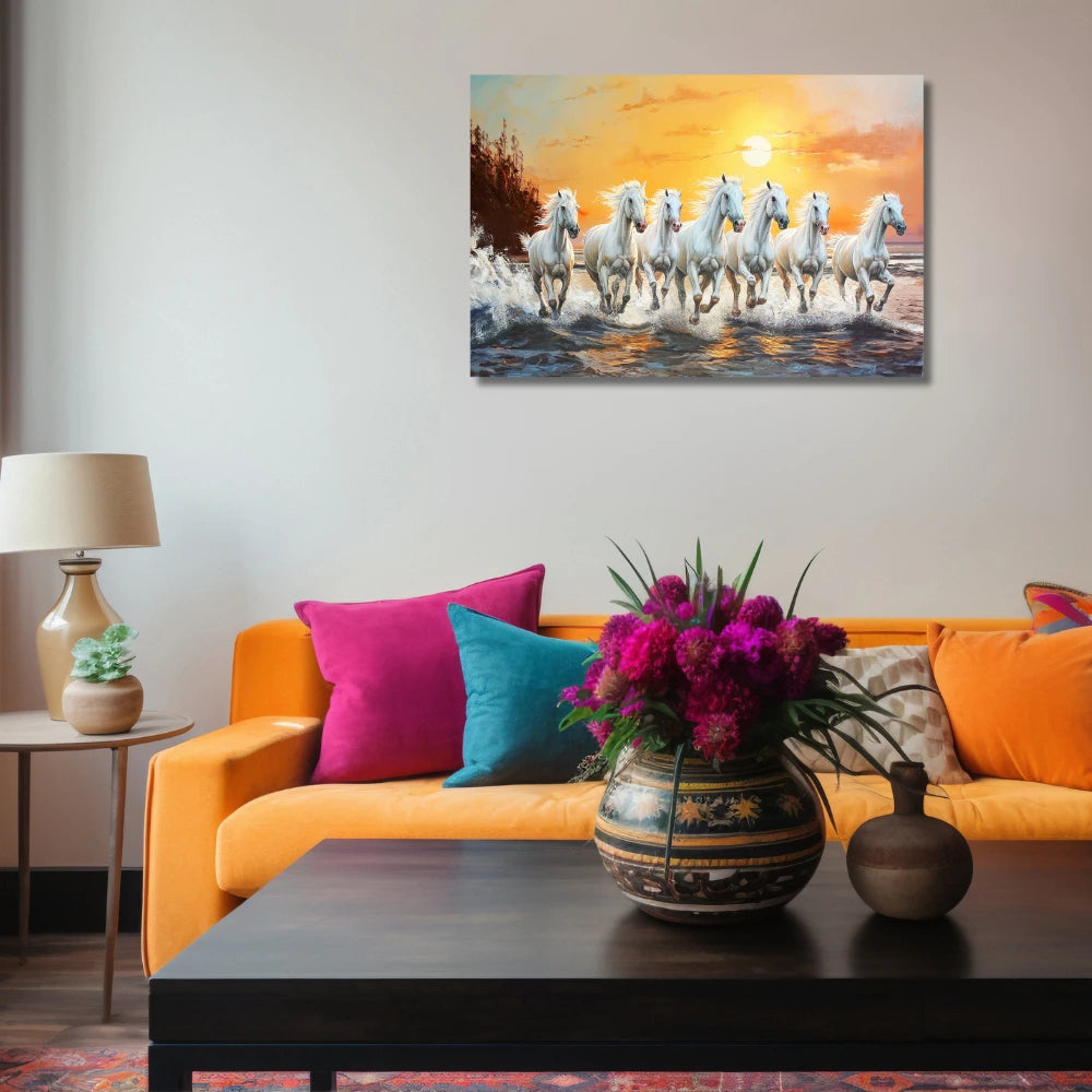 horse painting on wall
