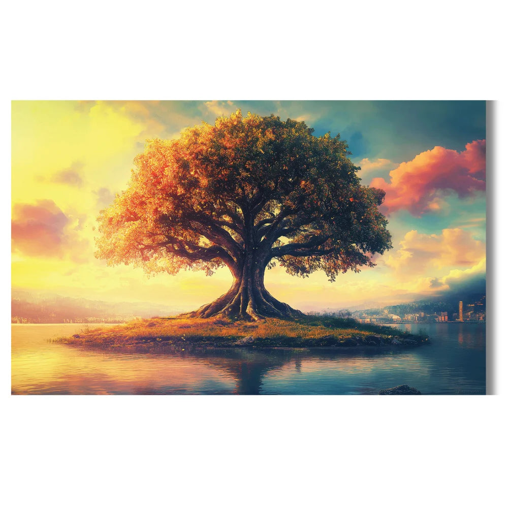 Kalpavriksha Tree Painting on Canvas Best for Wall Art Decoration and Vastu Shastra