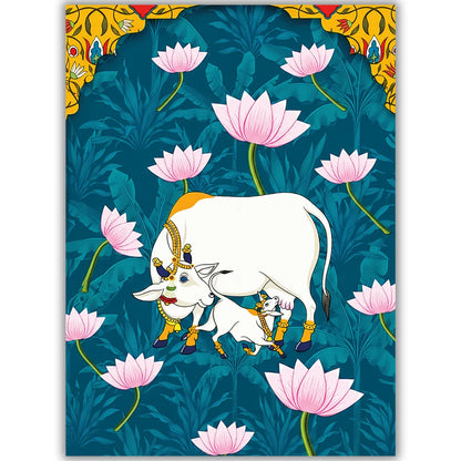 kamdhenu cow painting 