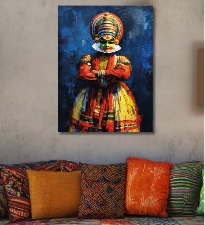 canvas kathakali painting
