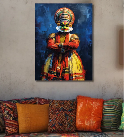 canvas kathakali painting