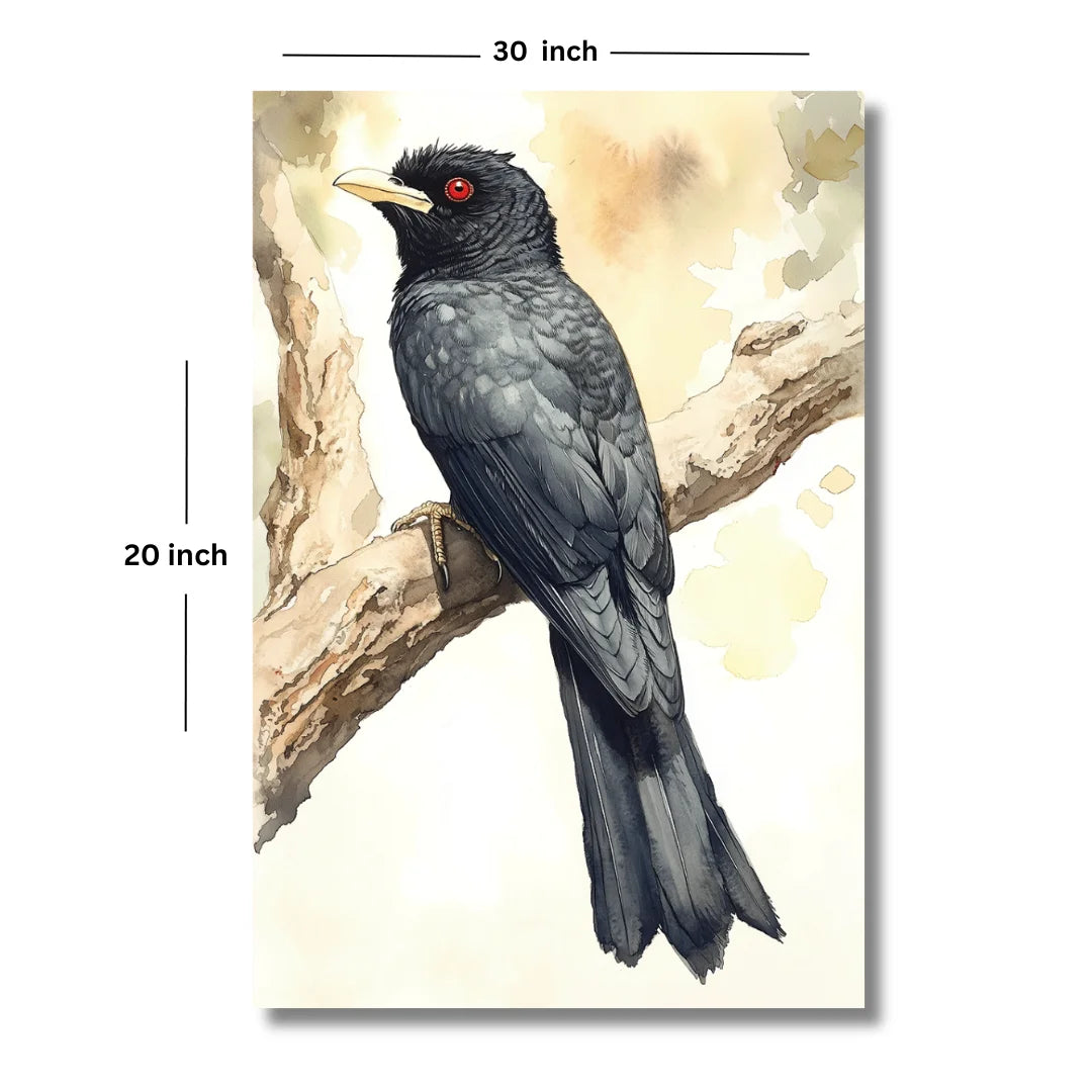 koyal wall canvas painting