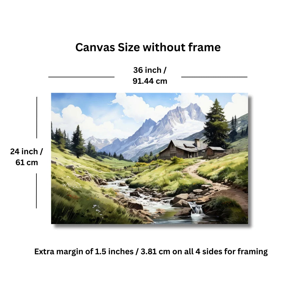 landscape waterfall painting