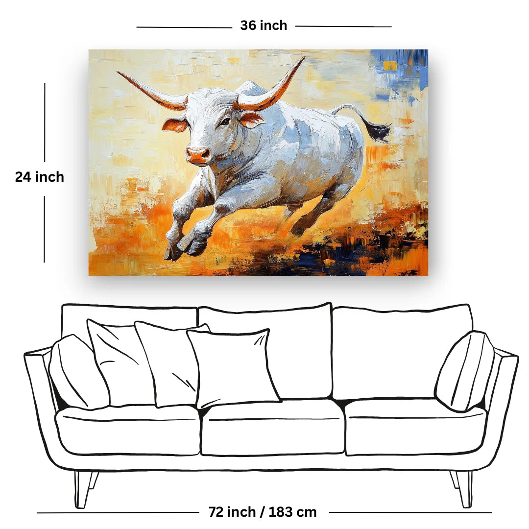 large bull painting