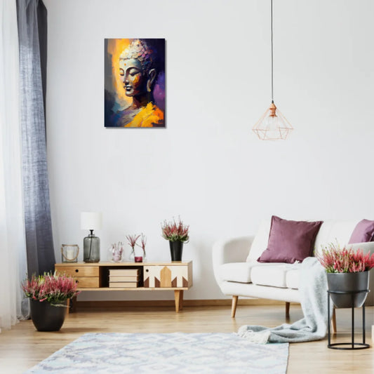living room buddha wall painting