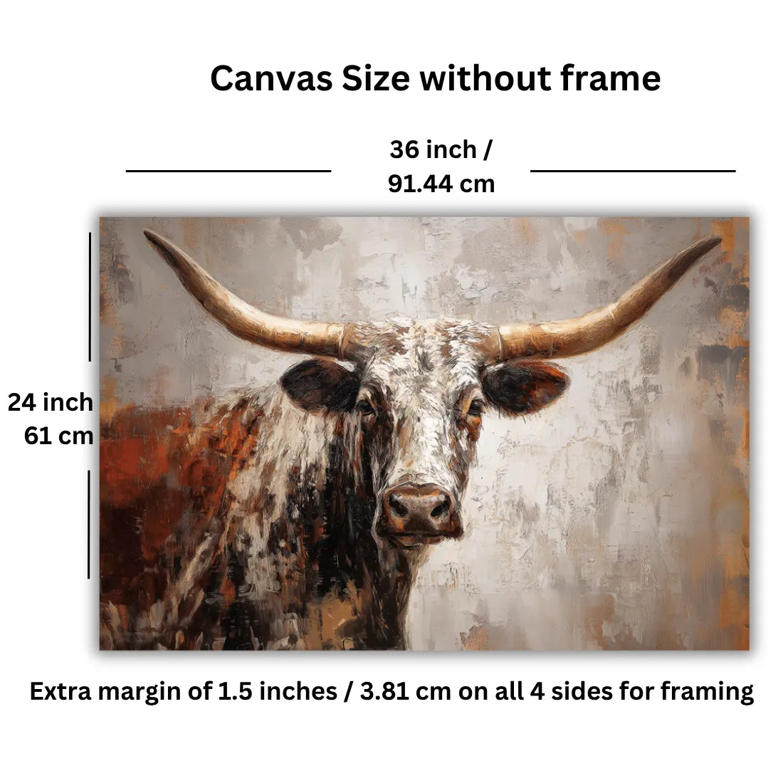 longhorn painting for wall