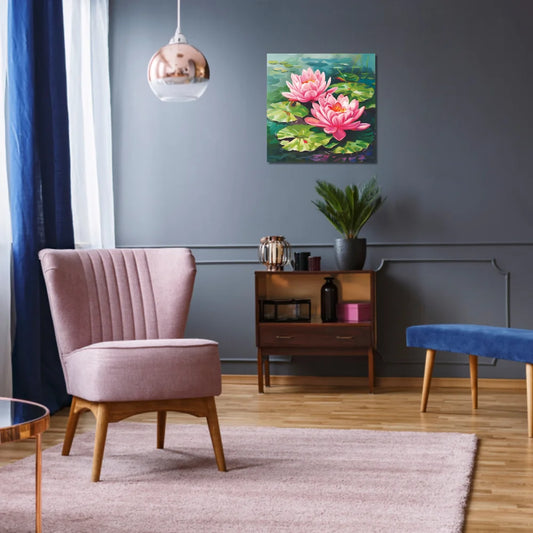 lotus canvas painting