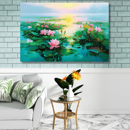 Lotus Canvas Painting for home