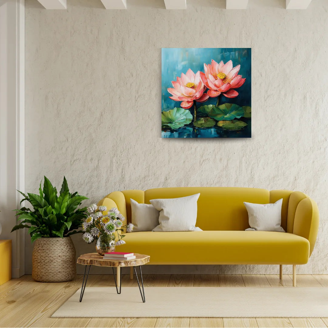 lotus painting wall decoration