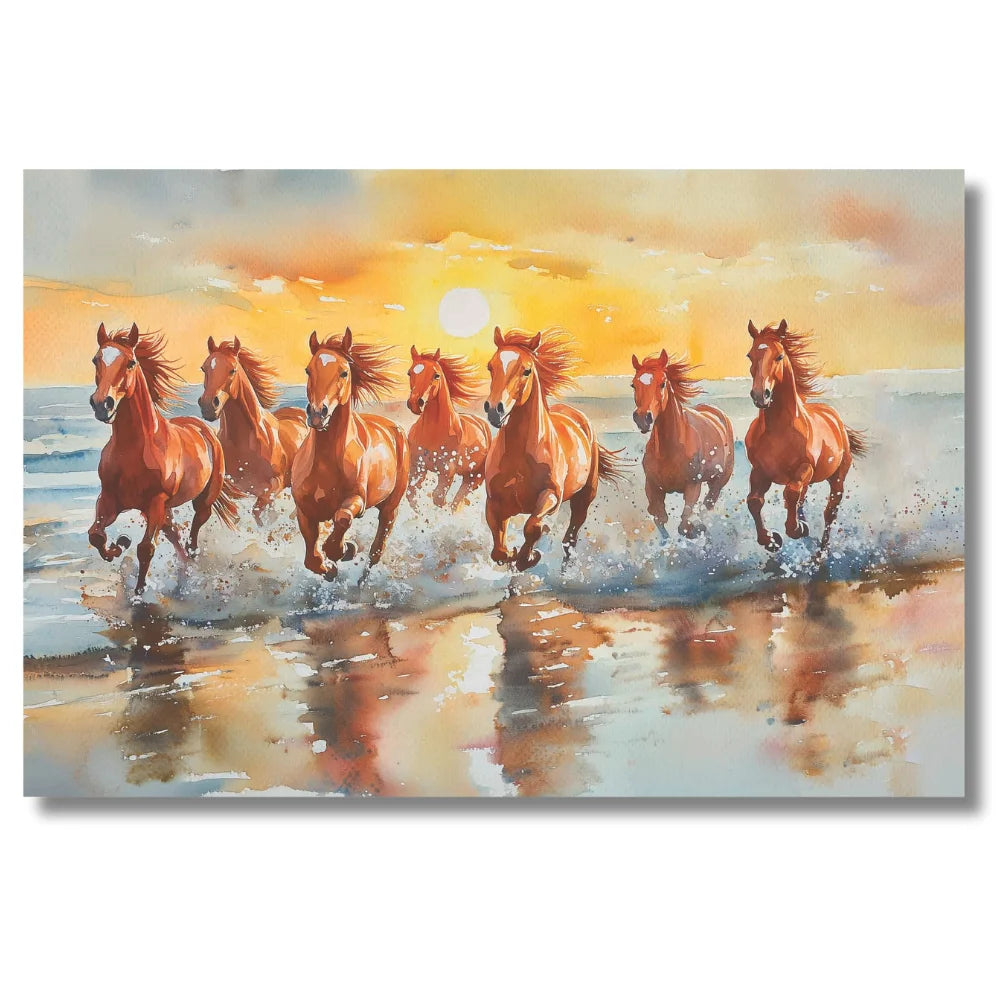 lucky seven horses painting