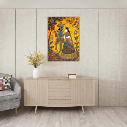 madhubani Radha krishna wall art