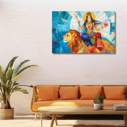 modern maa durga painting