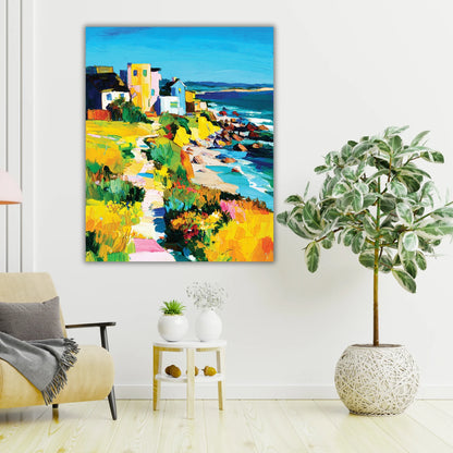 modern art sea shore