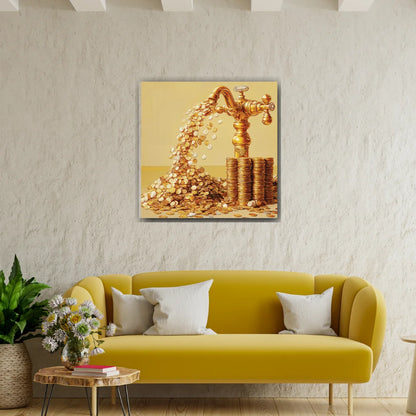 money flow tap painting