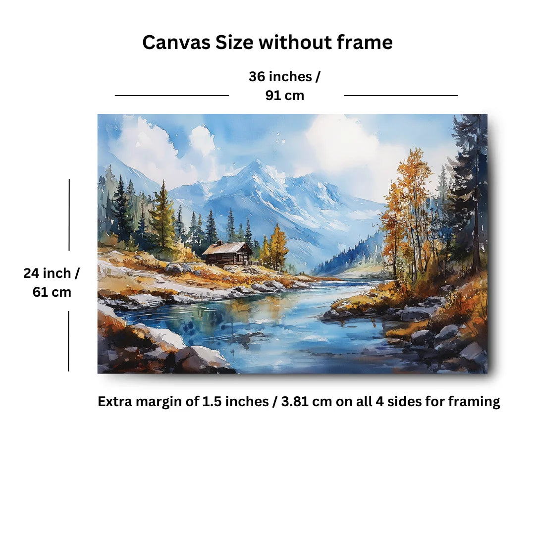 mountain Snow landscape painting