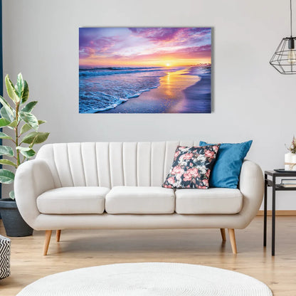 Ocean painting sunset wall art